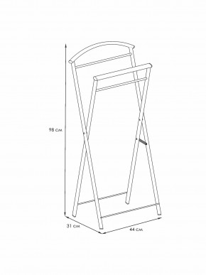 ВНП 367 М Вешалка костюмная "Контур" Медный антик в Заречном - zarechnyy.mebel24.online | фото