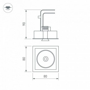 Встраиваемый светильник Arlight CL-SIMPLE-S80x80-9W Day4000 (BK, 45 deg) 026875 в Заречном - zarechnyy.mebel24.online | фото 9